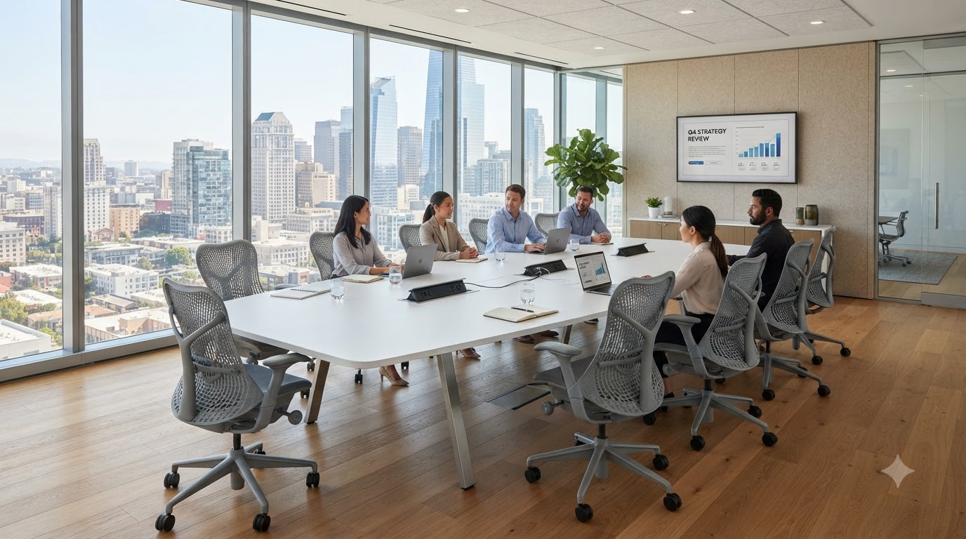 Boat Shape Conference Table in Bangalore